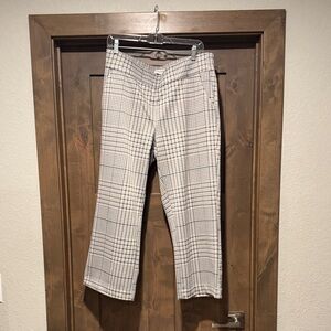 Liverpool Women's Plaid Trousers - Black and White